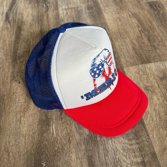 ‘Merica Patriotic Trucker Hat with Eagle Design - Picture 3 of 5